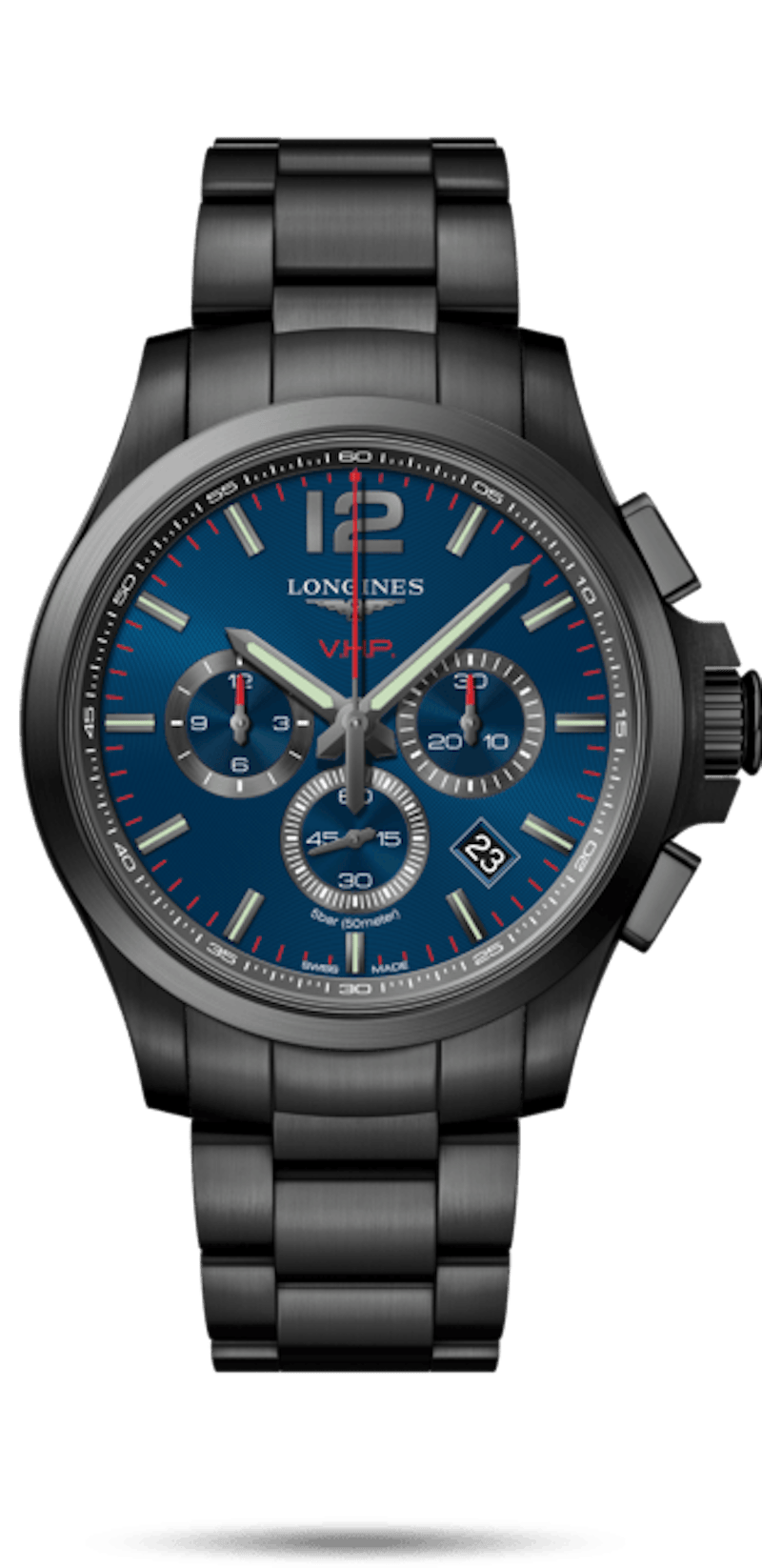 Longines Conquest V.H.P. L3.727.2.96.6 44mm in Stainless Steel - GB