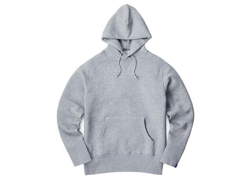 Loopwheeler LW05 Round Body Loopknit Pullover Hoodie Grey Melange