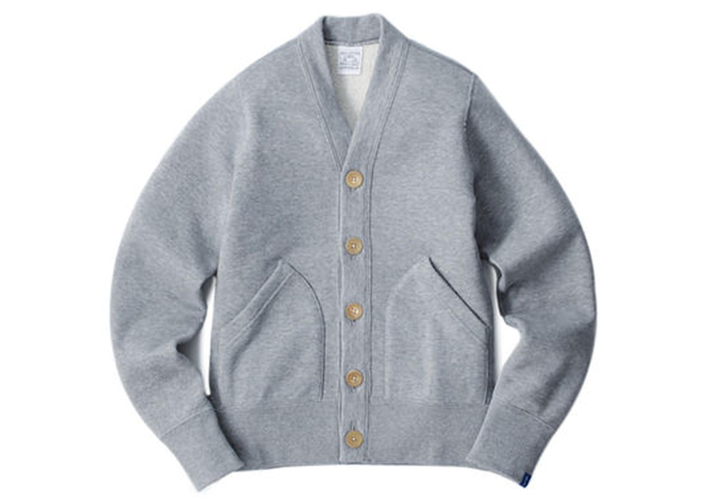 Loopwheeler LW180 Loop Knit Cardigan Grey Melange Men's - SS23 - US