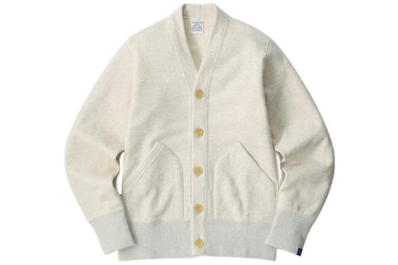 Loopwheeler LW180 Loop Knit Cardigan Oatmeal