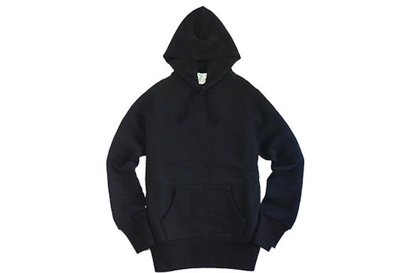 Loopwheeler LW264 Linen Pullover Hoodie Black