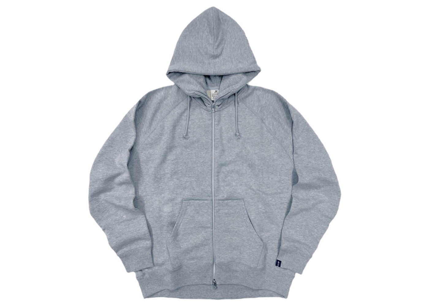 Loopwheeler LW323 Loop Knit Relaxed Fit Zip Hoodie Grey