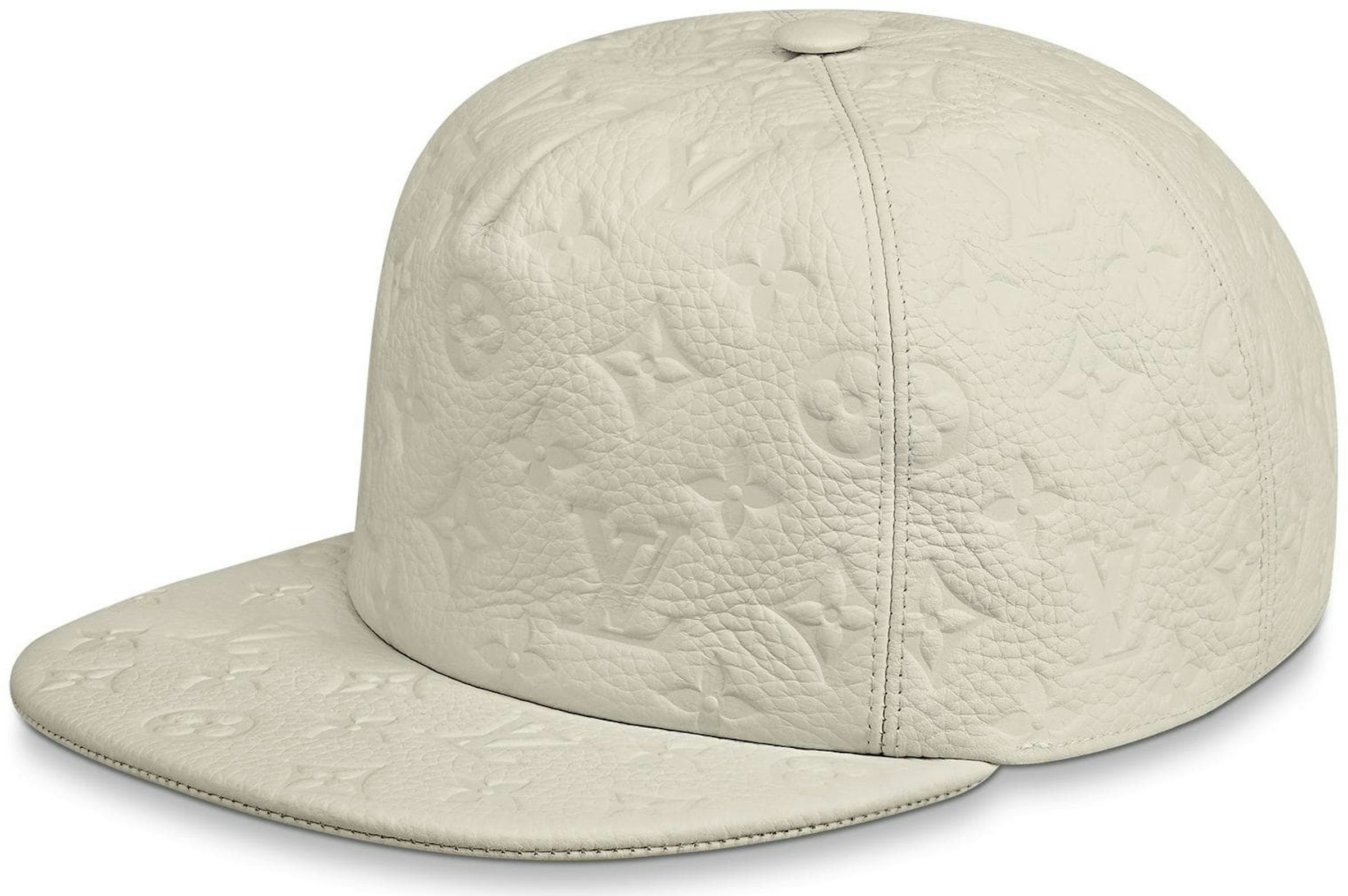 Leather hat Louis Vuitton White size M International in Leather