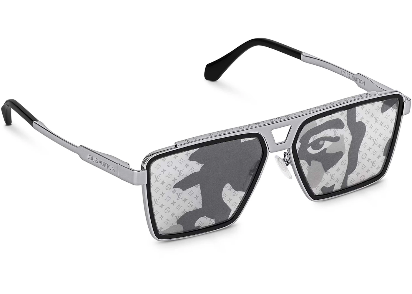 Louis Vuitton Cyclone Metal Sunglasses Black Metal. Size U