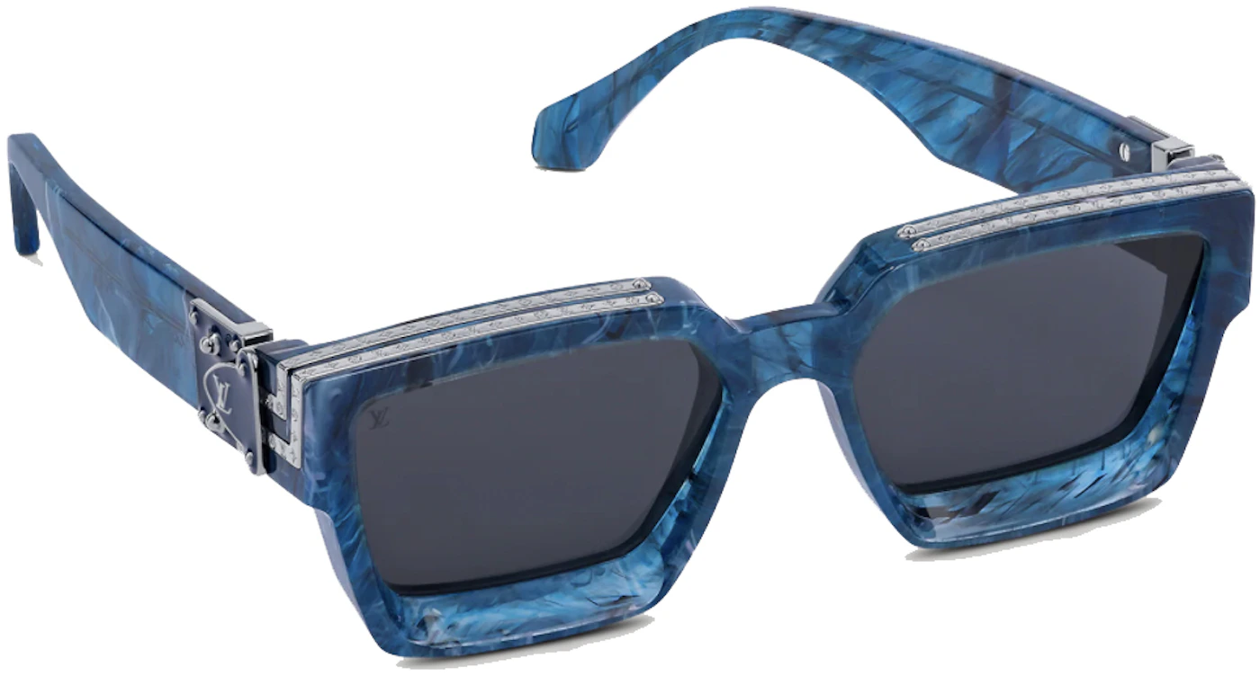 Louis Vuitton 1.1 Millionaire Sunglasses Blue Marble/Gunmetal Gray Men's -  PSS21 - US