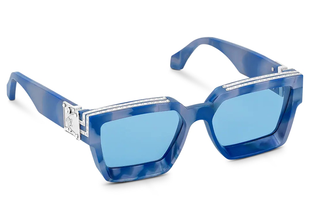 Pre-owned Louis Vuitton 1.1 Millionaires Sunglasses Blue Transparent
