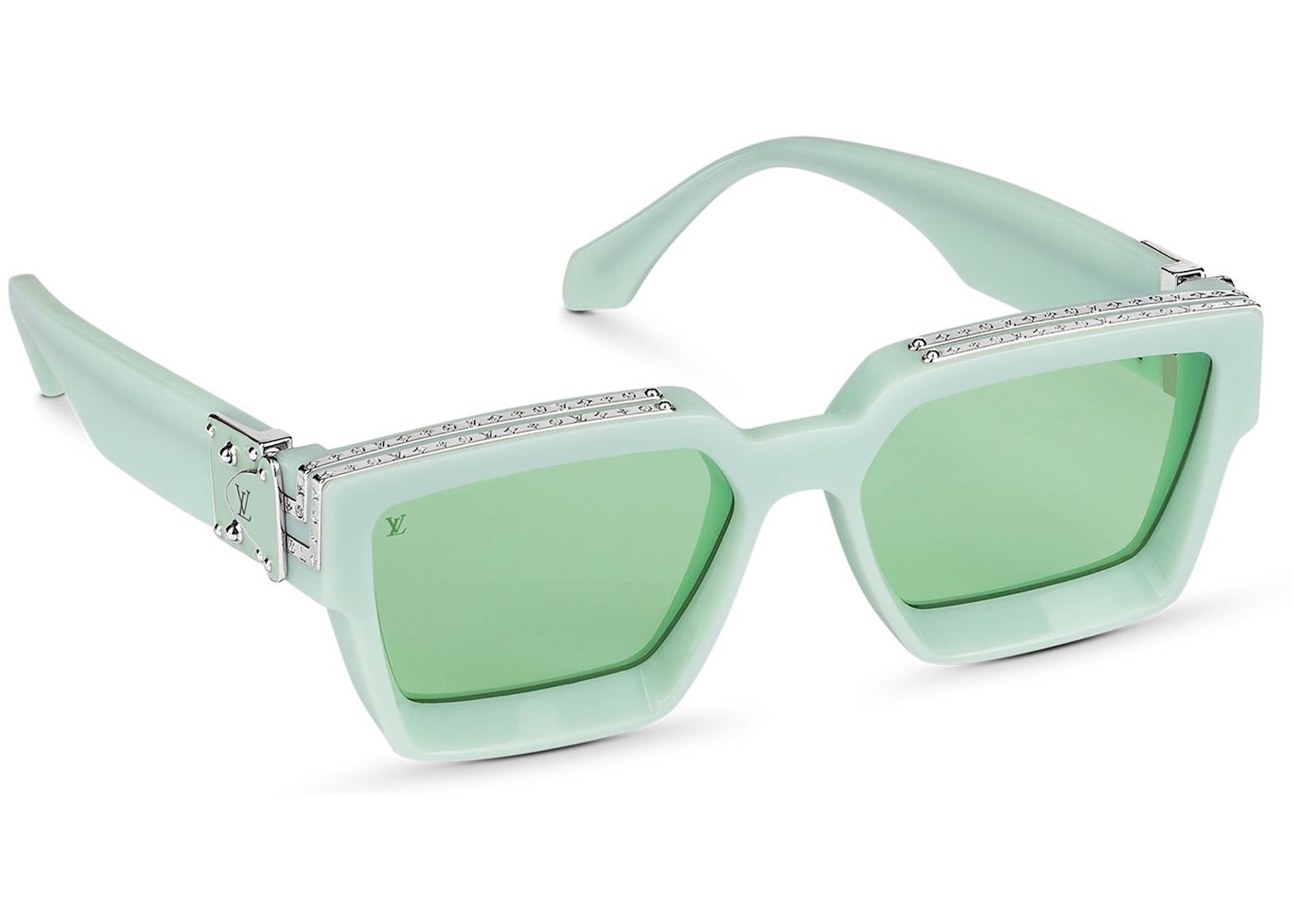 Louis Vuitton LV Waimea Round Sunglasses Green Plastic. Size W