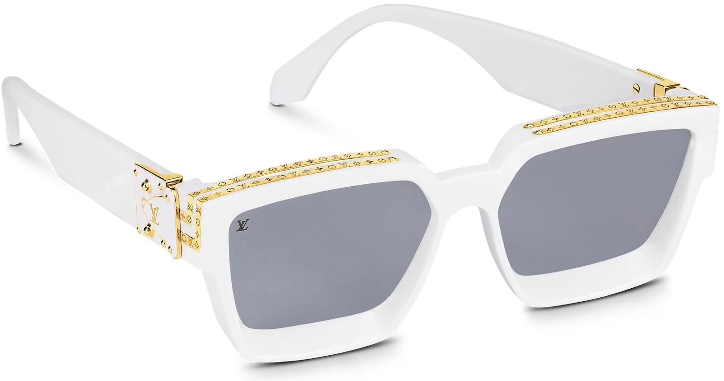 Louis Vuitton Sunglasses LV Ash Monogram Silver/Blue Men's - FW20 - GB