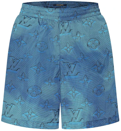 Louis Vuitton Turquoise 3D-Pocket Swim Shorts