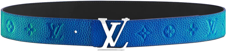 Louis Vuitton 40MM Reversible Belt LV Initials Taurillon Illusion Green ...