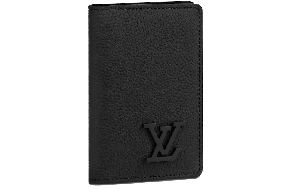 Louis Vuitton Aerogram Pocket Organizer Black in Grained Calfskin Leather  with Black-tone - US