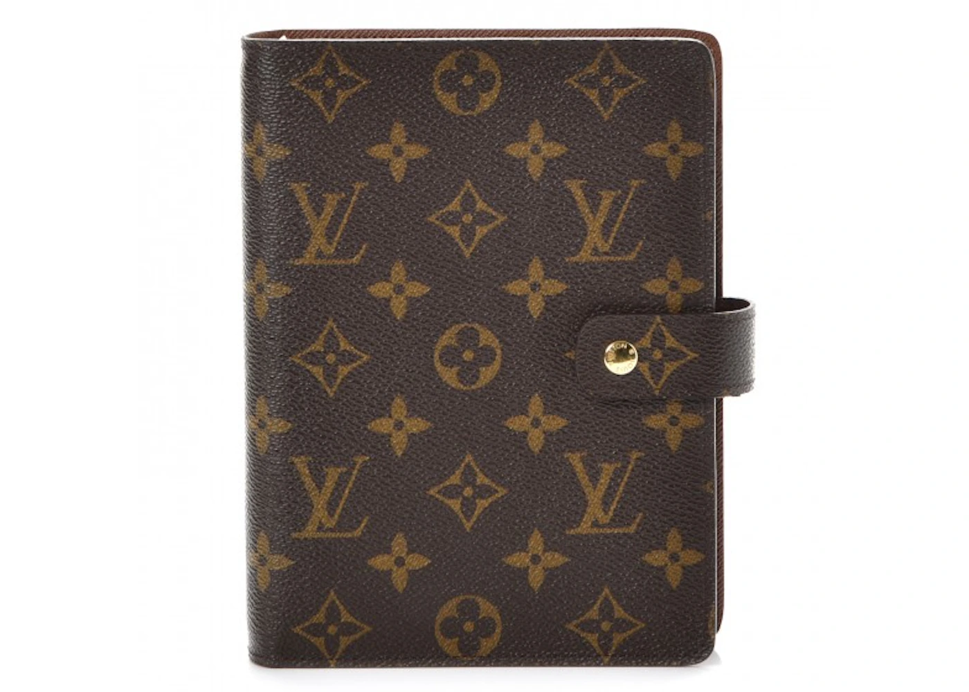 Louis Vuitton Agenda Cover Medium Ring Monogram in Coated Canvas with Brass  - US