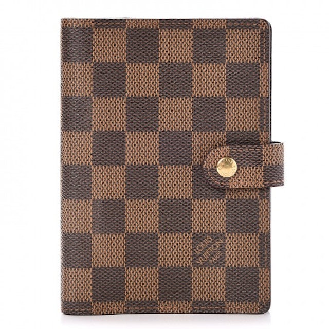 Louis Vuitton Agenda Cover Small Ring Damier Ebene Brown in Canvas with  Brass - US
