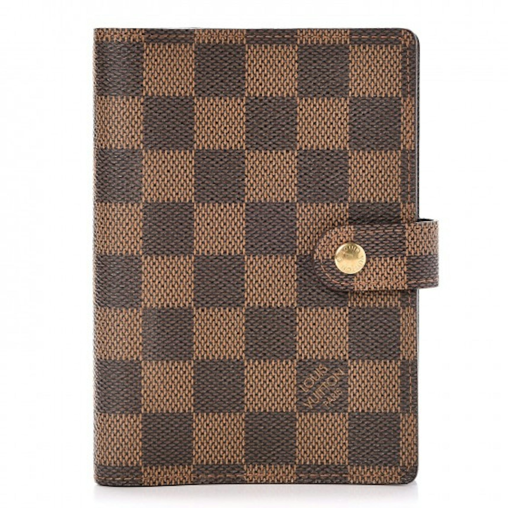 Louis Vuitton Agenda Cover Small Ring Damier Ebene Brown in Canvas with  Brass - GB