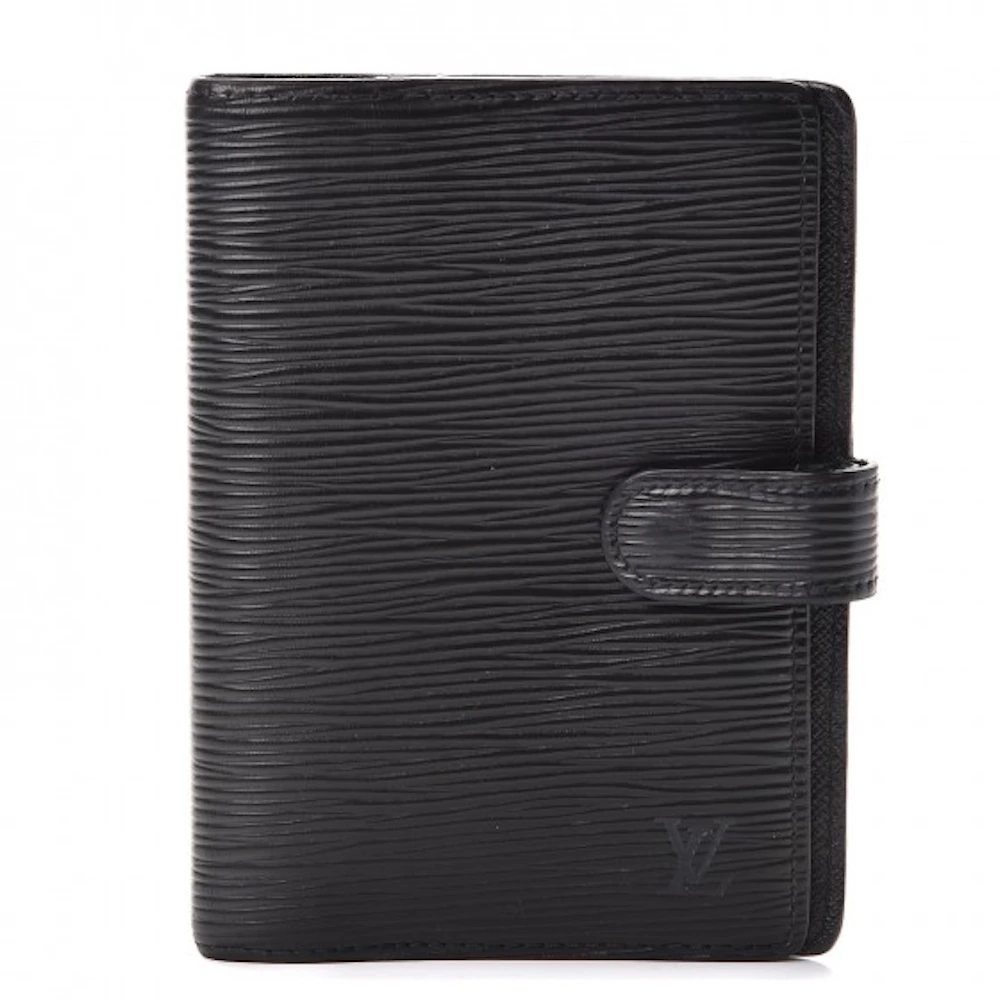 Louis Vuitton Black Epi Leather Small Ring Agenda Cover For Sale at 1stDibs