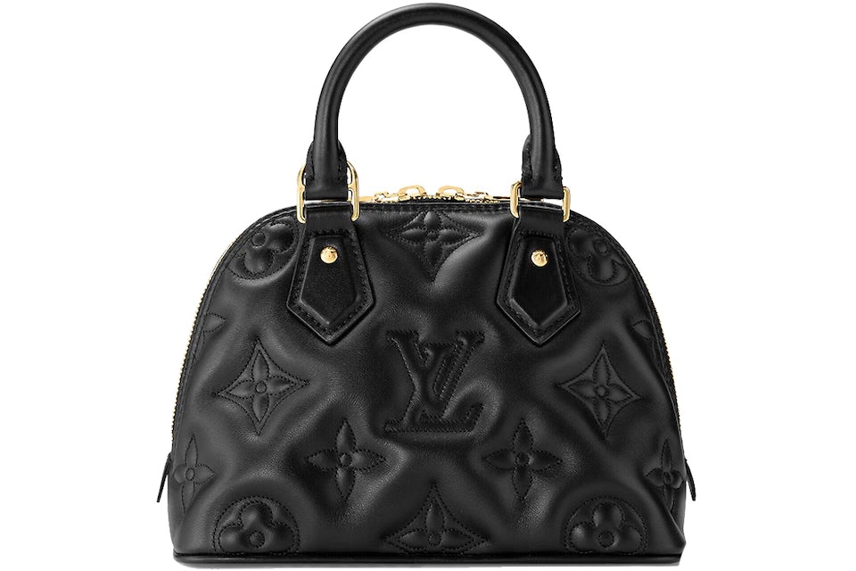 Louis Vuitton Alma BB Quilted Black in Calfskin Leather with Gold