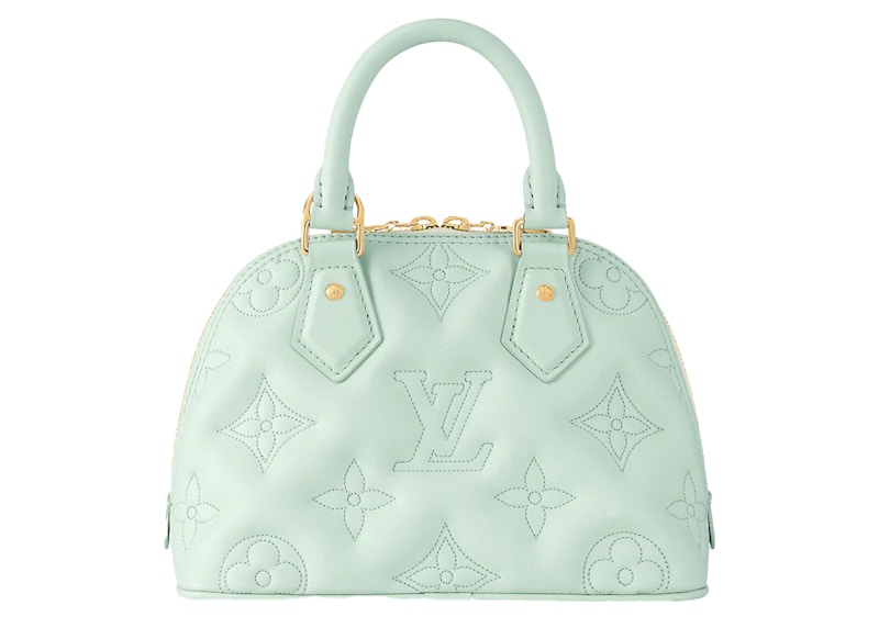 Louis Vuitton Alma BB Quilted Water Green in Calfskin Leather with