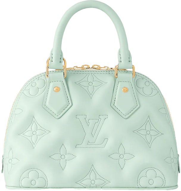 Louis Vuitton Alma BB Quilted Water Green in Calfskin Leather with