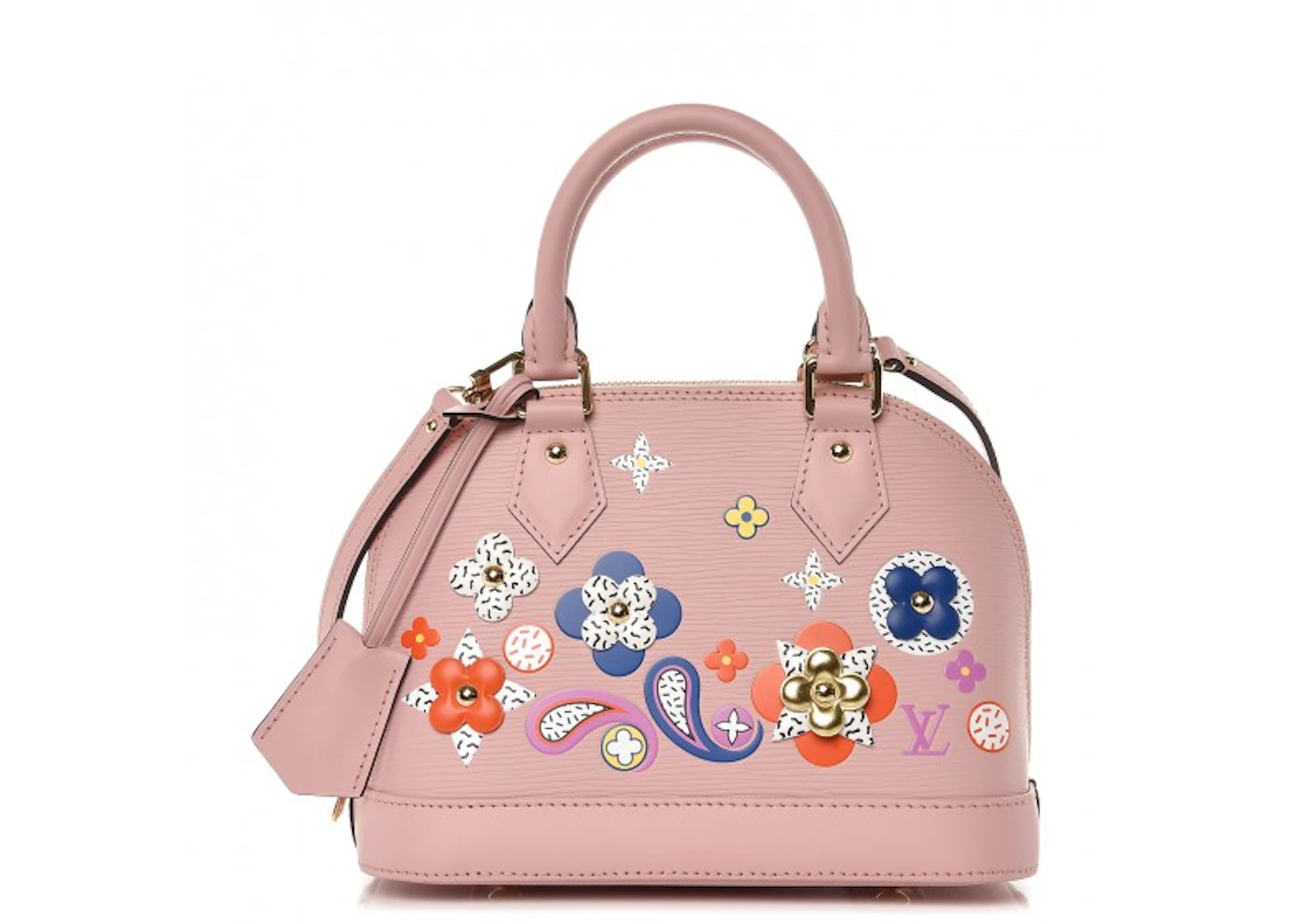Louis Vuitton Alma Epi Blooming Flowers BB Rose Ballerine Multicolor in  Leather with Gold-tone - US