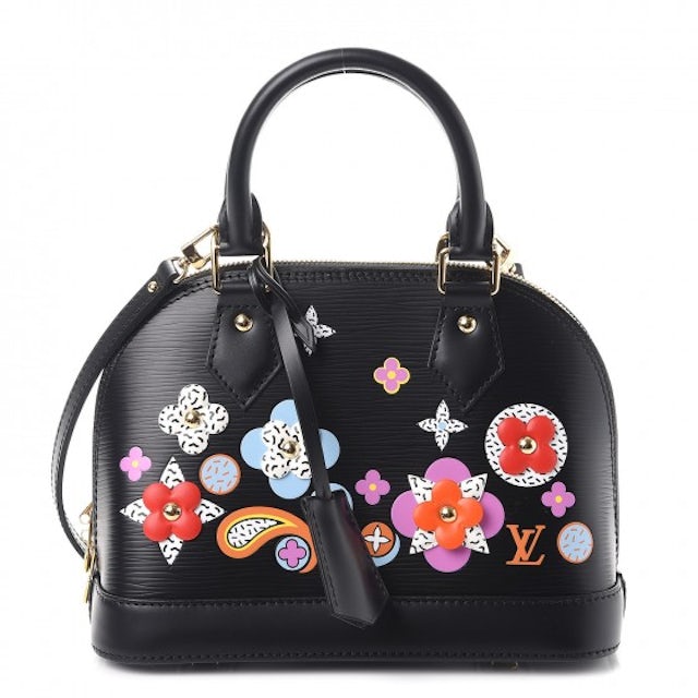 Louis Vuitton Alma Epi Blooming Flowers BB Noir Multicolor in Leather with  Gold-tone - GB