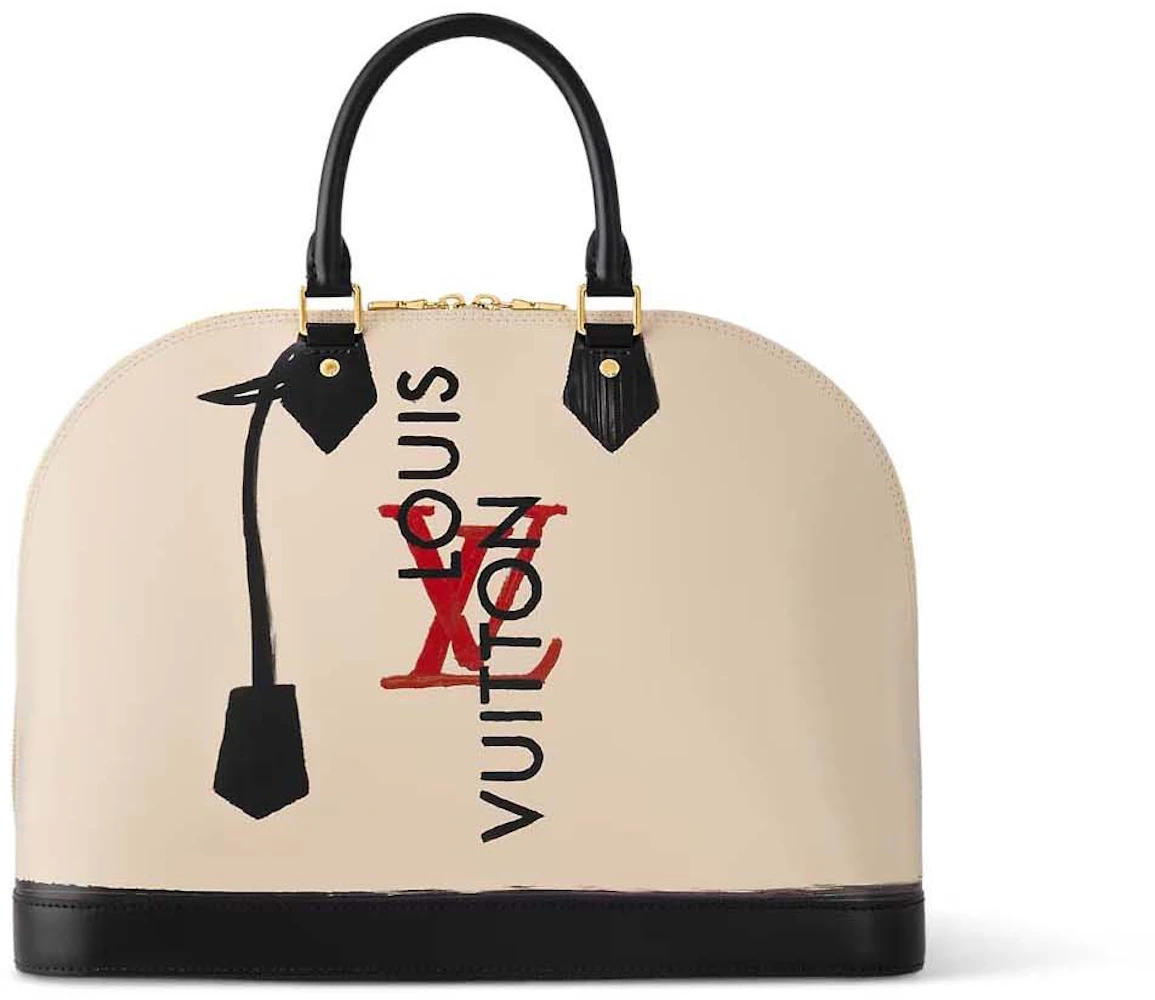 Louis Vuitton Cream Monogram Vernis Alma GM Bag Louis Vuitton