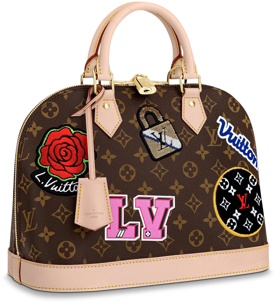 Louis Vuitton Alma BB Damier Azur/Pink in Coated Canvas/Leather