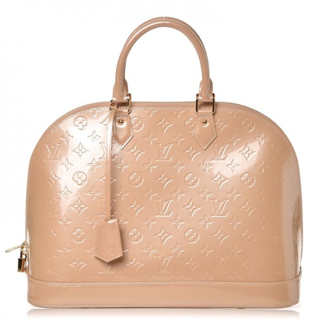 Louis Vuitton Alma MM Monogram Vernis Satchel Bag