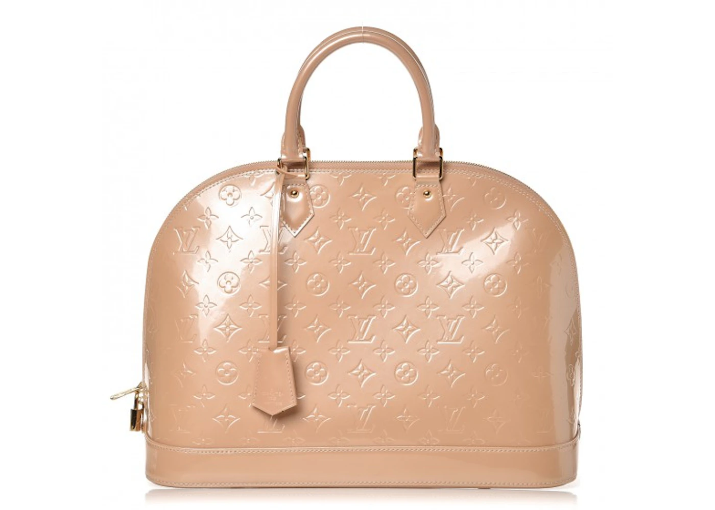 Louis Vuitton Alma Monogram Vernis MM Rose Florentin in Patent Leather with  Brass - US