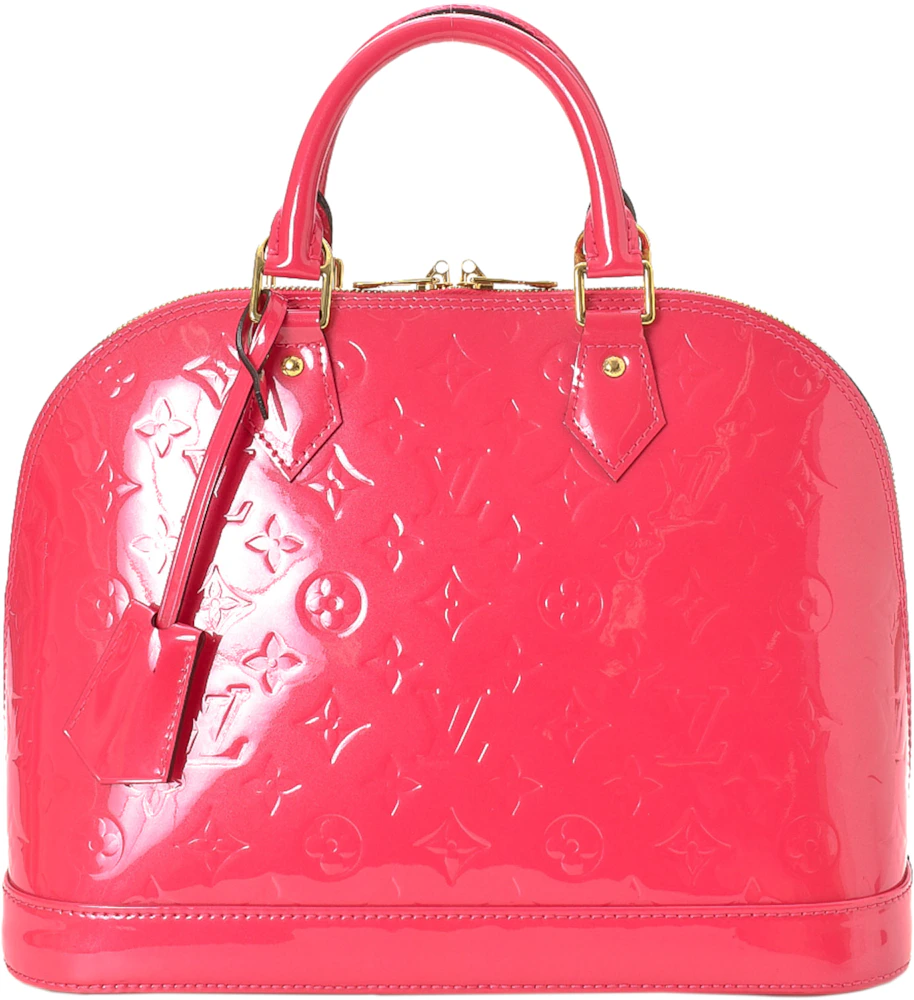 Louis Vuitton Alma Monogram Vernis PM Framboise in Patent Leather with  Gold-tone - US