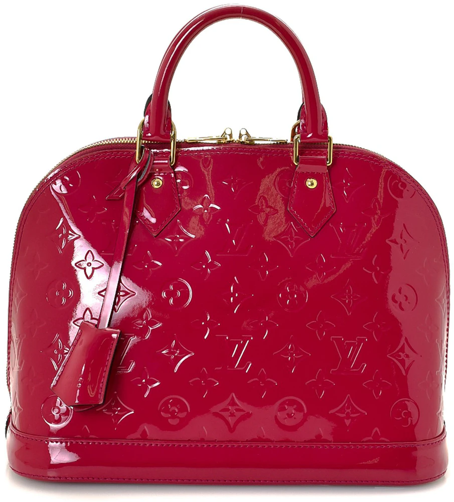 Louis Vuitton Alma Monogram Vernis PM Wine Red in Patent Leather