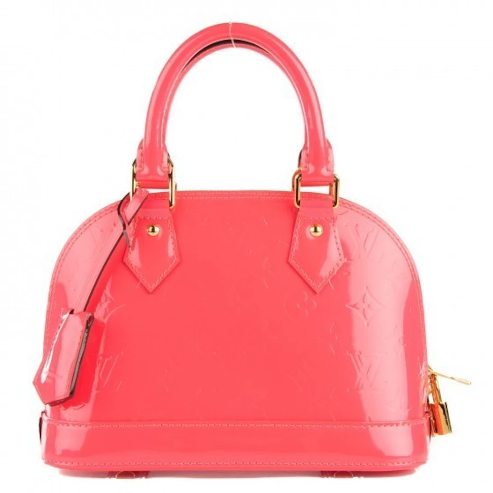 Louis Vuitton Alma Monogram Vernis BB Rose Litchi in Patent Leather with  Brass - GB