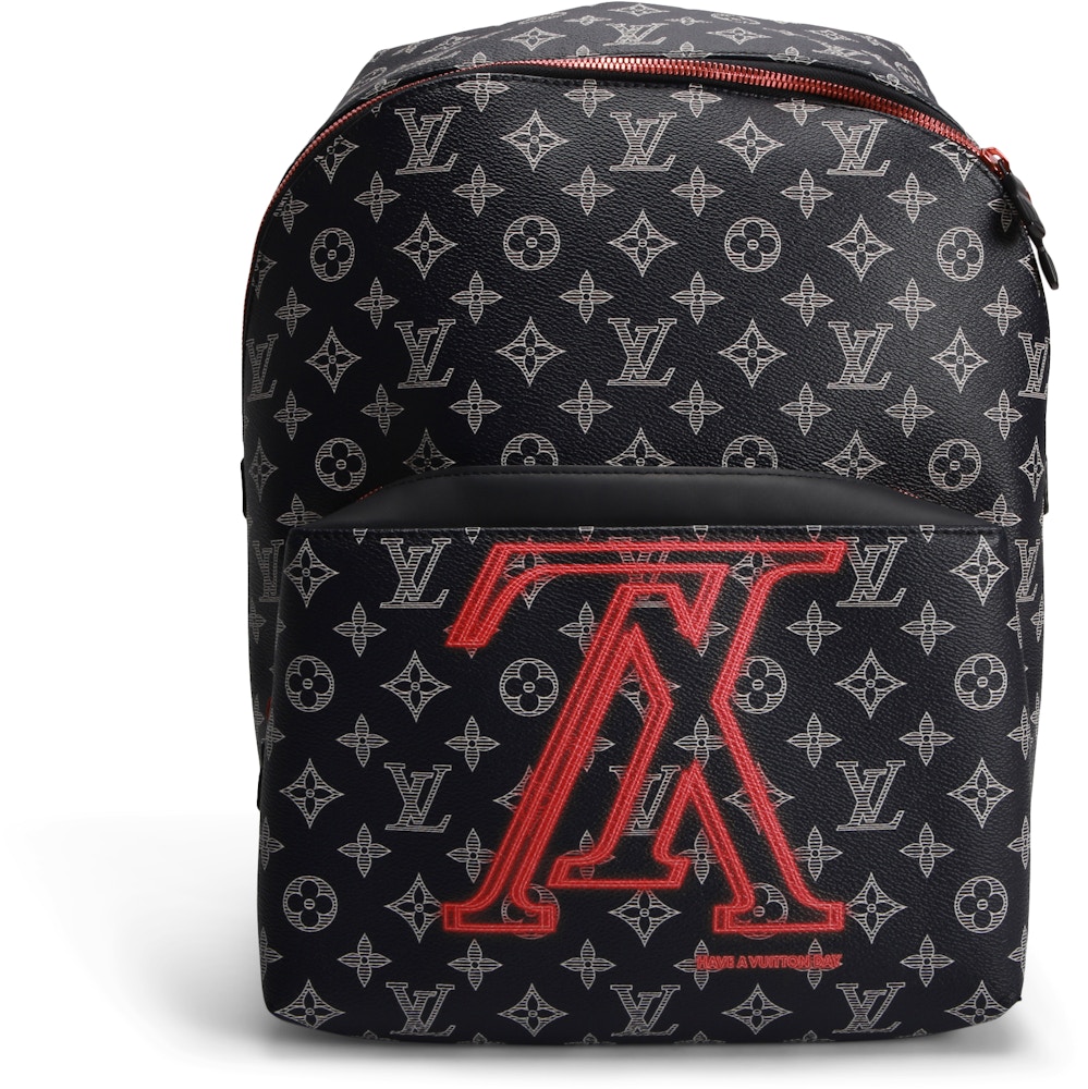 Boost Prestigefyldte buffet Louis Vuitton Apollo Backpack Monogram Upside Down Ink Navy in Coated  Canvas with Orange-tone
