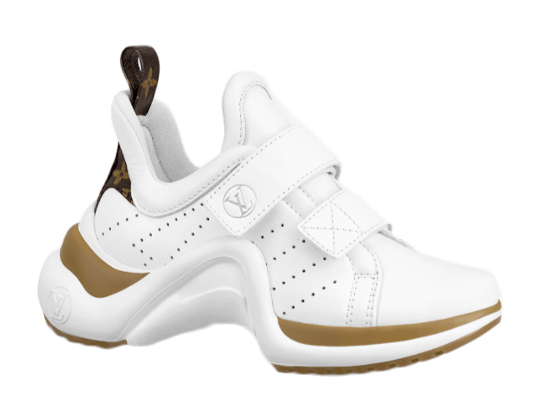 Pre-owned Louis Vuitton Archlight Strap Monogram (women's) Sneakers In White/brown