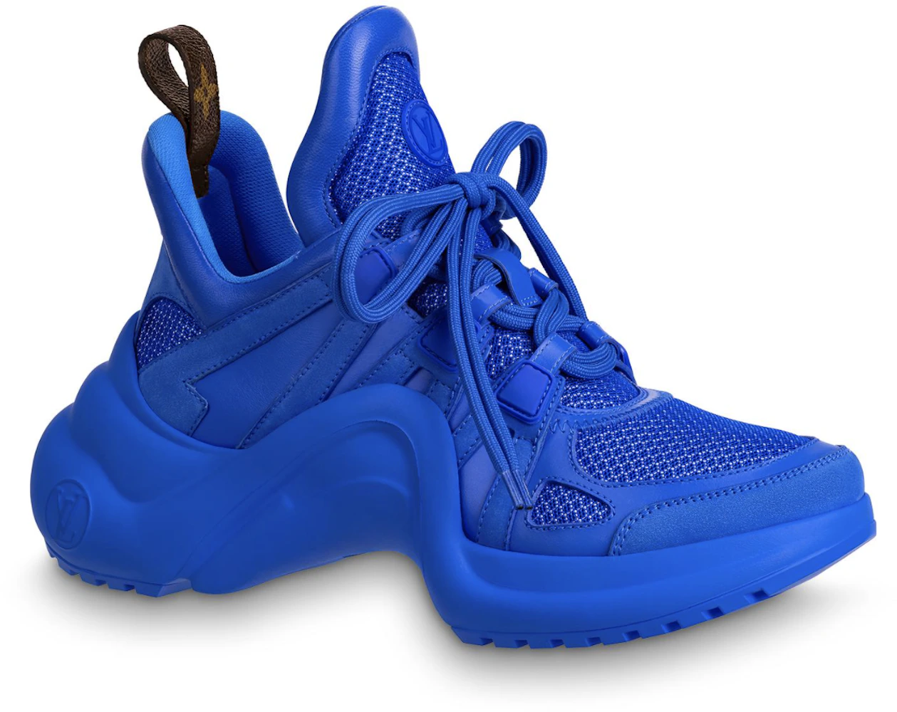LOUIS VUITTON Calfskin LV Archlight Gradient Sneakers 38 Light Blue 1218916
