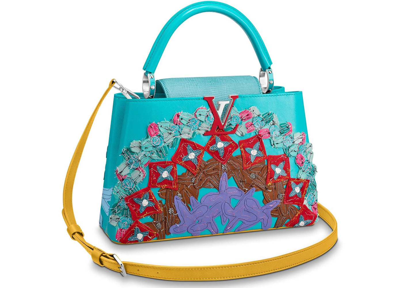 Louis Vuitton ArtyCapucines Tschabalala Self PM Blue ...