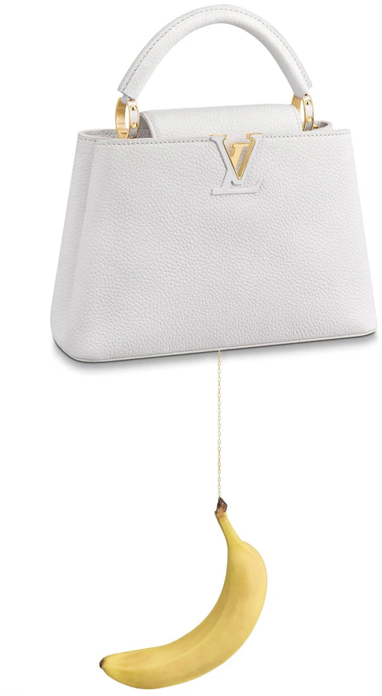 Louis Vuitton ArtyCapucines Urs Fischer BB White in Taurillon  Leather/Silicone with Gold-tone - US