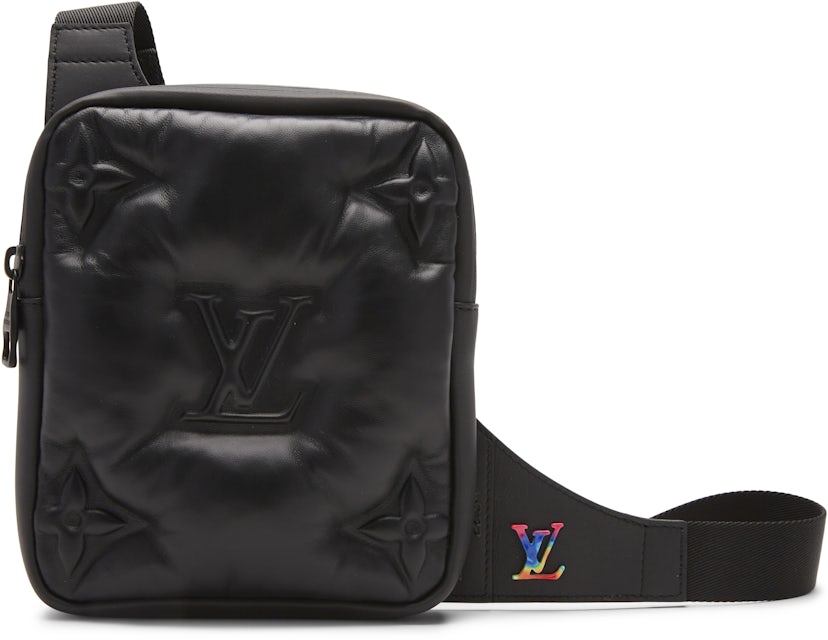 Louis Vuitton black bag with bod and dust bag