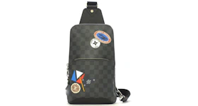 Louis Vuitton Avenue Sling Bag Damier Graphite Travel Stickers Black/Grey