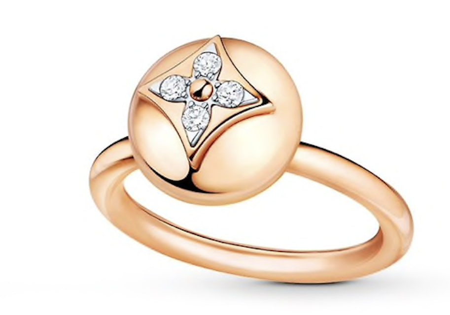 Louis Vuitton B Blossom Ring Gold in Gold/Diamonds - US