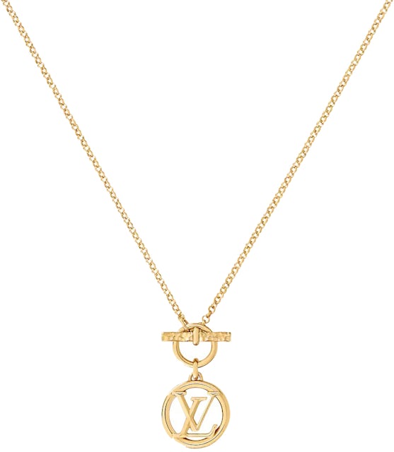 Louis Vuitton Baby Louise Necklace Gold in Gold Metal - US