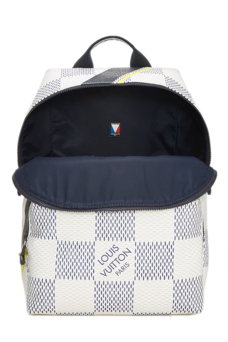 Louis Vuitton Backpack Apollo Damier Azur White/Blue/Yellow in Coated