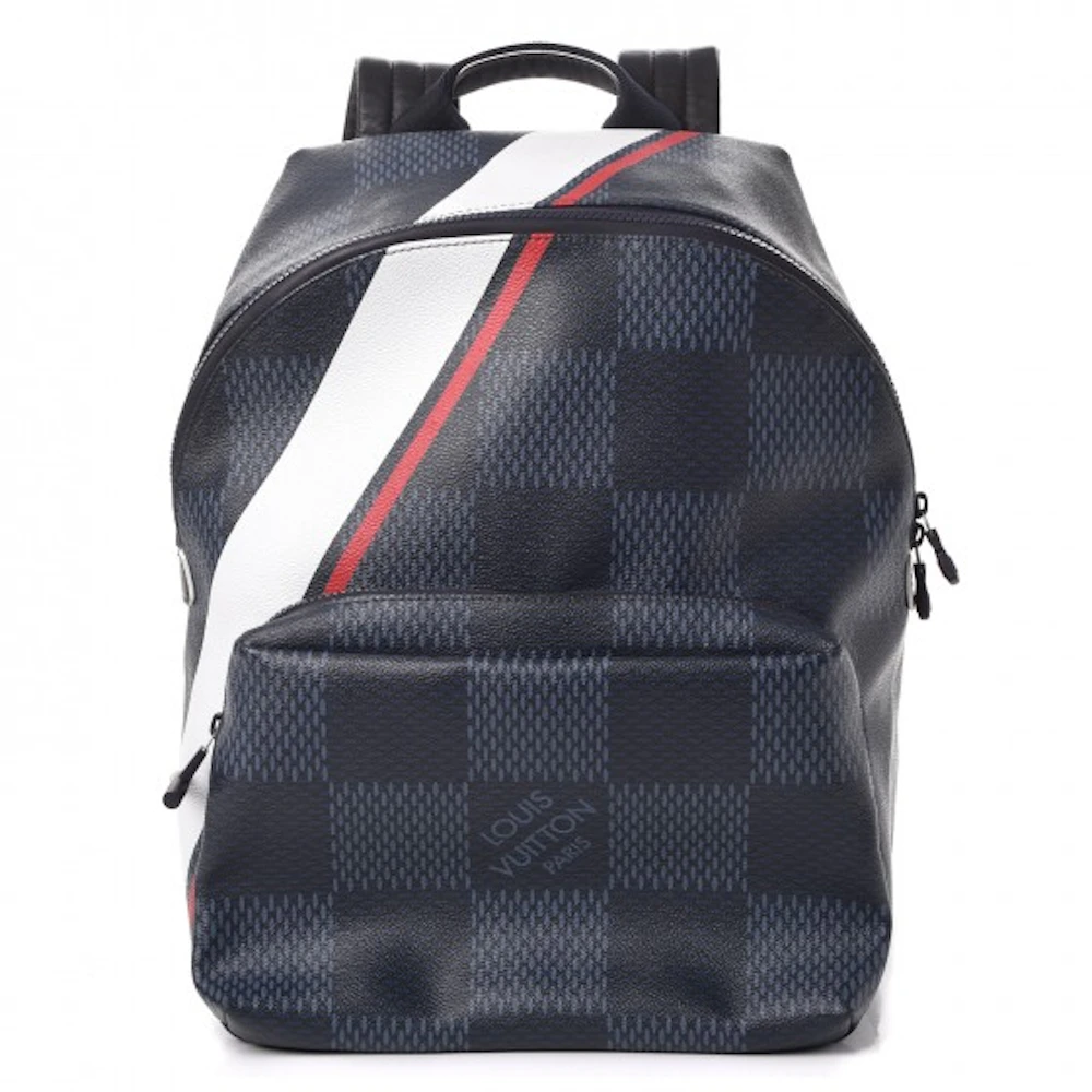 Louis Vuitton Backpack Apollo Latitude Damier Cobalt America's Cup Printed  Blue/Grey/White/Red in Canvas with Metal - GB