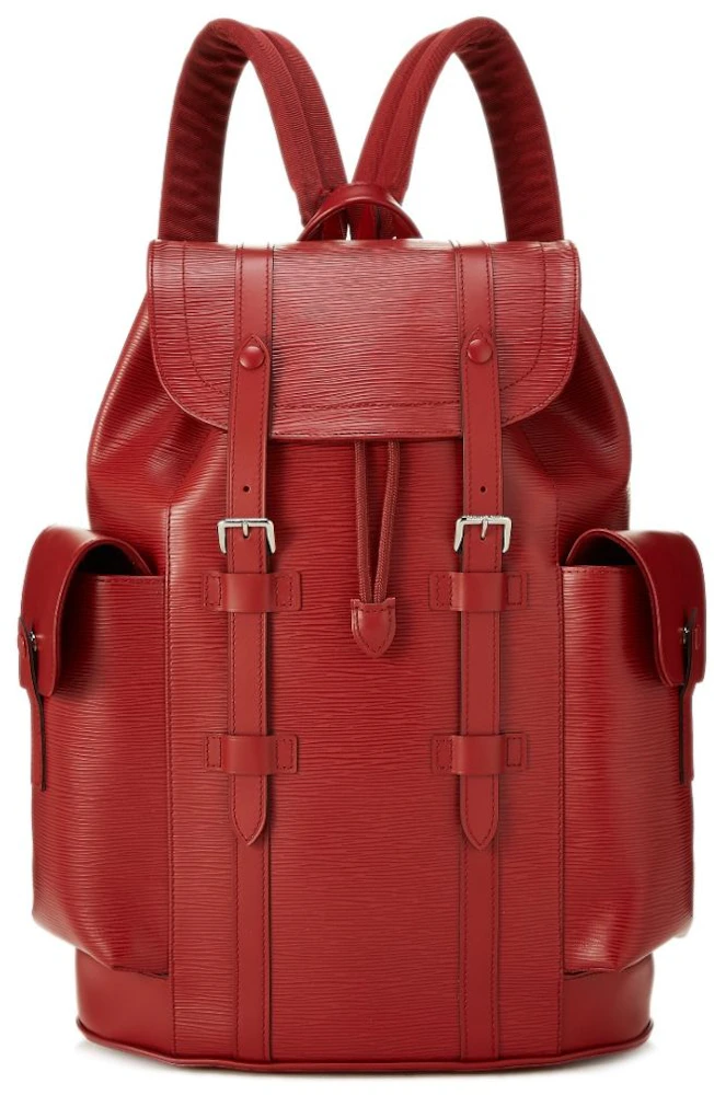 Louis Vuitton Backpack Christopher Epi PM Carmine Red in Leather with  Silver-tone - US