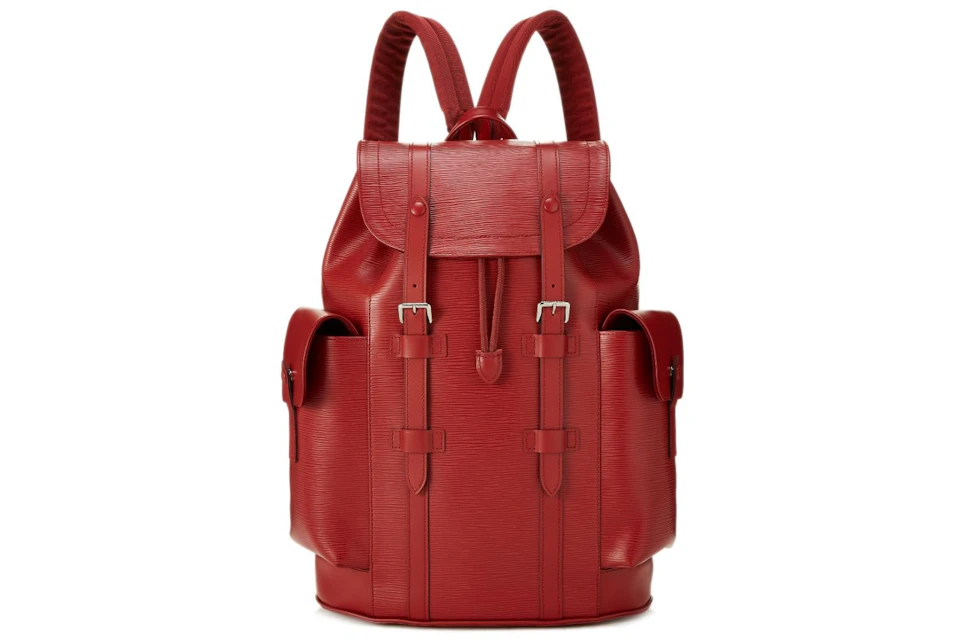 Louis Vuitton Backpack Christopher Epi PM Carmine in Leather with Silver-tone