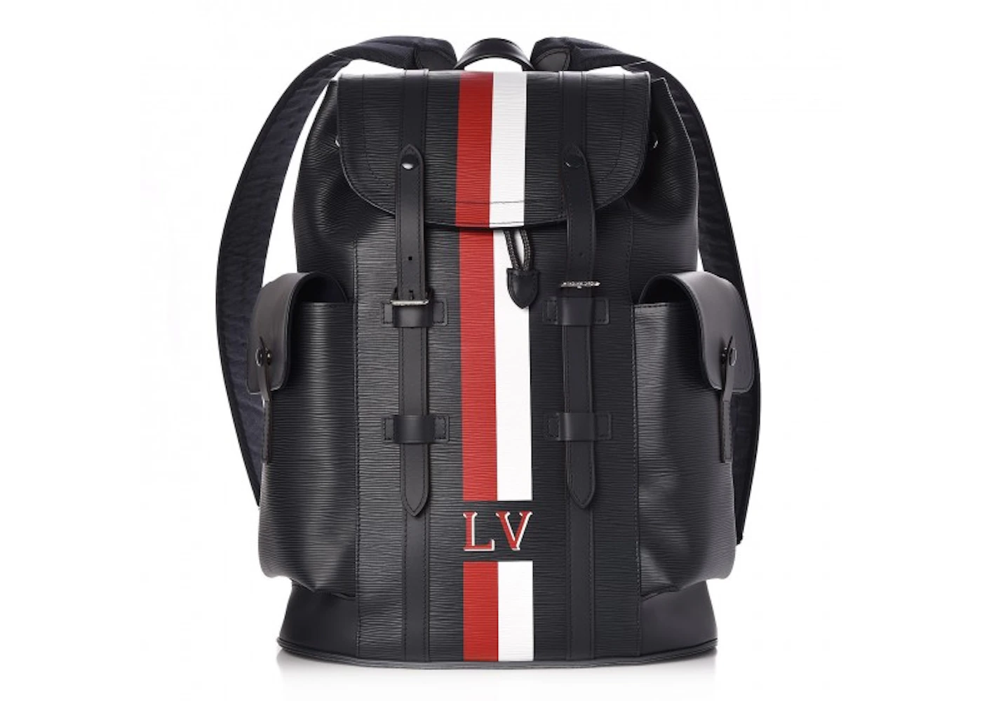 Louis Vuitton Backpack Christopher Stripes Epi Navy Blue/Red/White