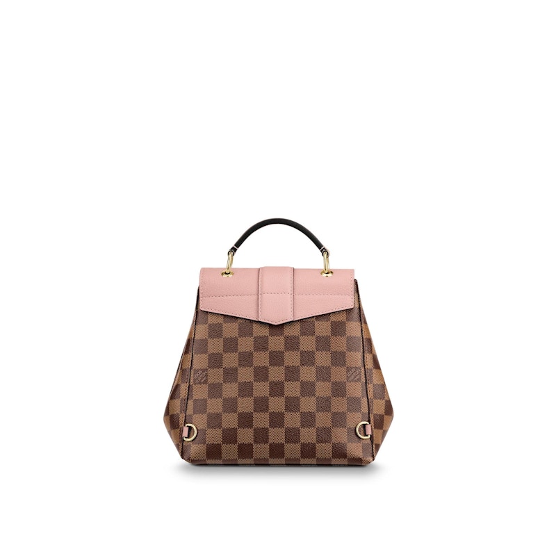 Louis Vuitton Backpack Clapton Damier Ebene Pink in Coated Canvas