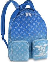 Tidsserier sirene boble Louis Vuitton Backpack Multipocket Clouds Monogram Blue in Coated Canvas  with Silver-tone