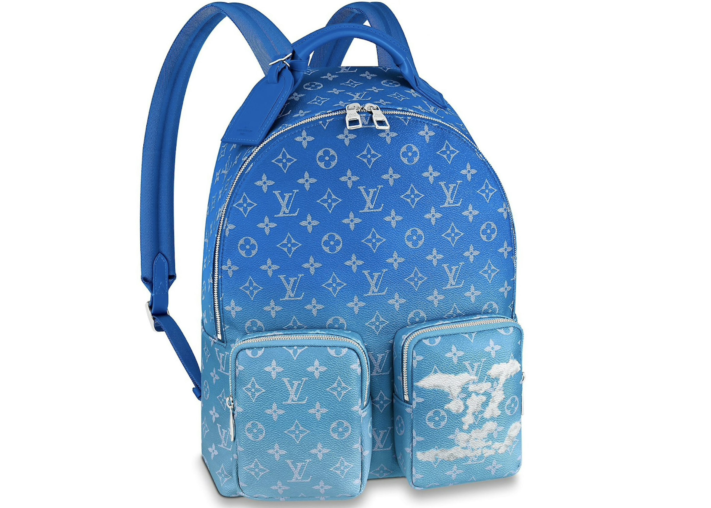 Louis Multipocket Clouds Monogram Blue in Canvas with Silver-tone - US
