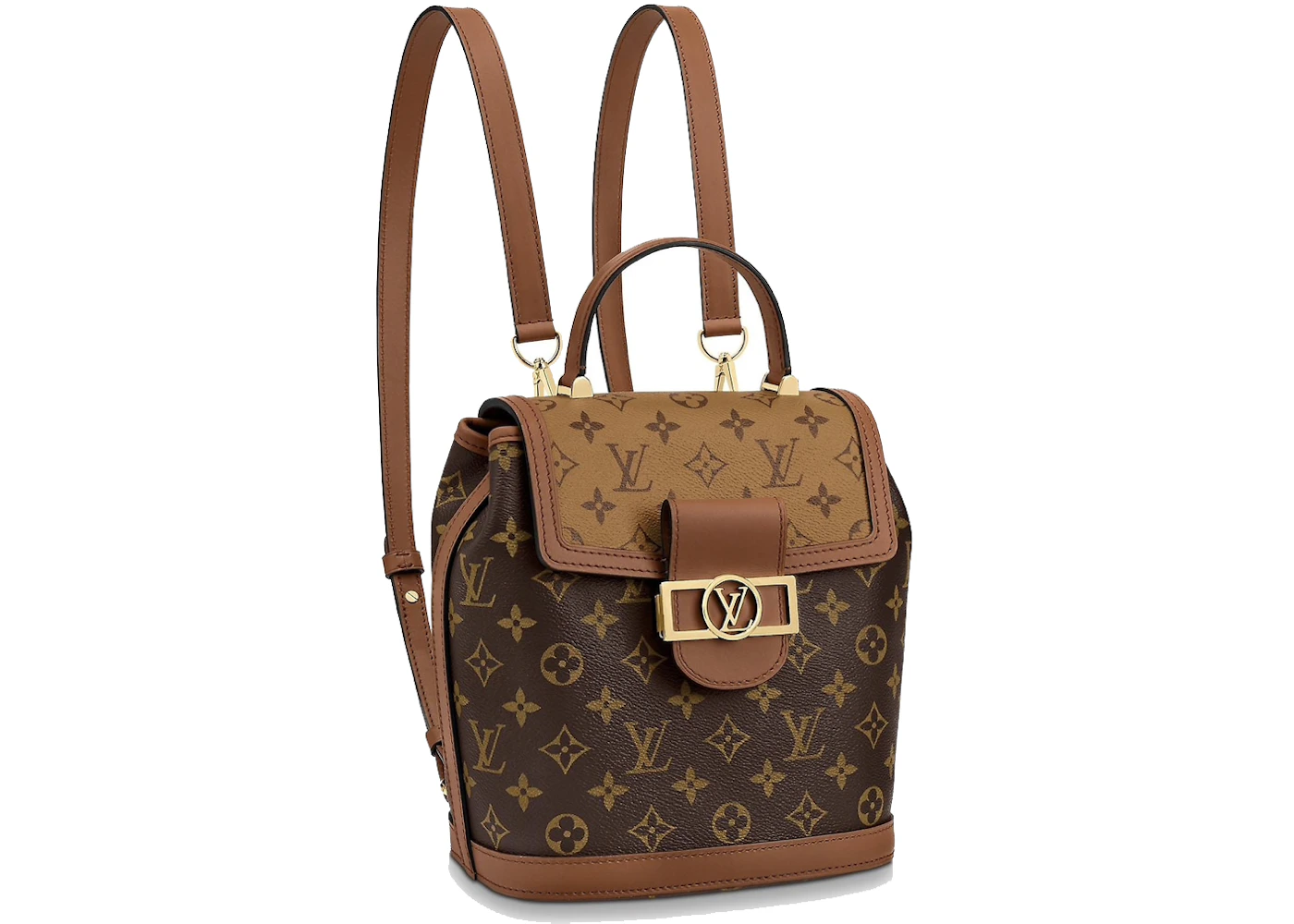 Louis Vuitton Backpack Dauphine Monogram Reverse PM Brown in Coated Canvas  with Gold-tone - MX