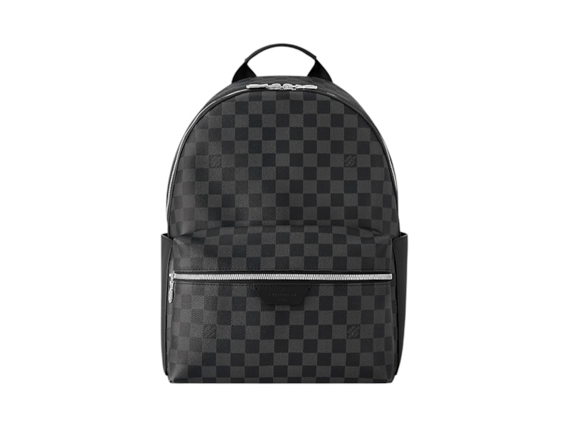 Pre-owned Louis Vuitton Men's Backpack Discovery Damier In Black/grey In Multi